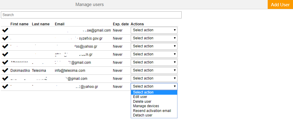 Manage Users